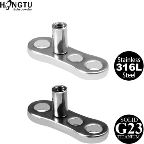 10pcs 14G Titanium Dermal Anchor Skin Diver Base Surface Barbell Piercings Micro Dermal Piercing Surface Piercing Body Jewelry