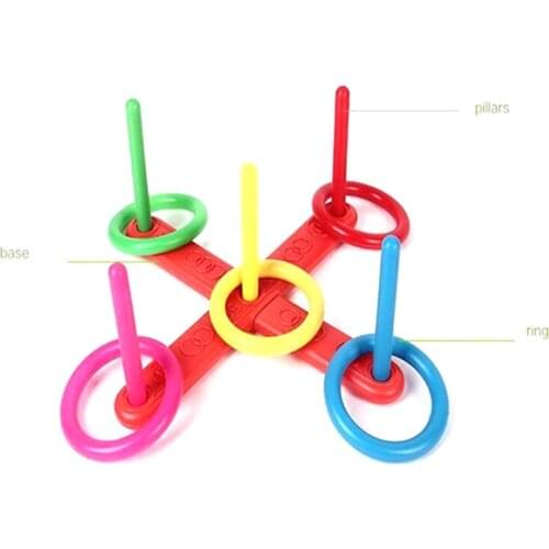 2019 New Hoop Game Throw Ring Toss Set Gift Portable for Kids Outdoor Indoor Backyard