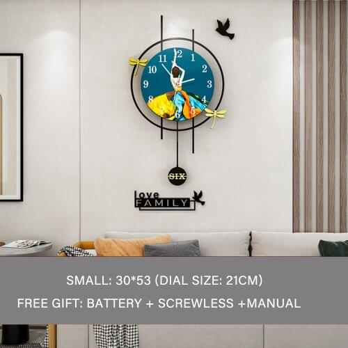 3D Decorative Wall Clock, Home Decor Round Wall Clock, Indoor Home Decorative Clock, Silent Not Ticking Home Decoration Clock