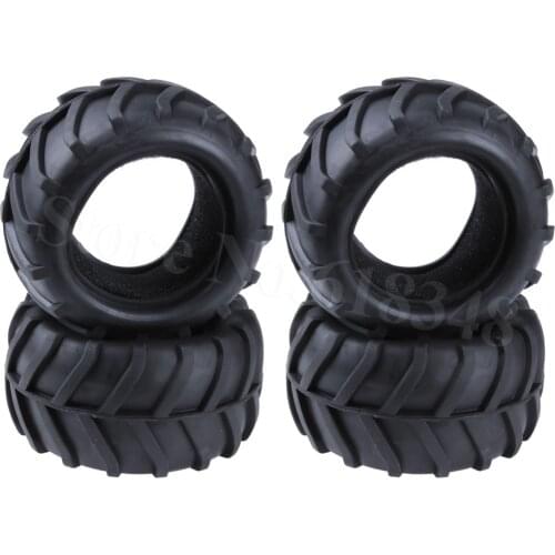 4pcs/lot Rubber Tyre Tire ( OD :82mm ID:52mm Width:46mm )Standard Tire Sponge inserts Included for RC 1/16 Monster Truck