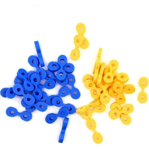 80Pcs Dental product Rubber Fixing Wedges Matrix Matrices Dam Composite Lab Dental Material Blue/Yellow