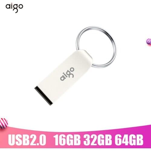 Aigo usb 2.0 flash drive U268 64GB 32GB 16GB 8GB pen drive pendrive waterproof silver u disk SSD memoria cel usb stick gift