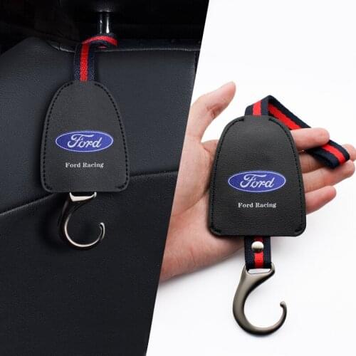 1/2PCS Car Interior Accessories Car Seat Back Hooks Hanging Bag Rack For Ford focus 2 3 mk2 mk3 ranger fiesta fusion kuga mondeo