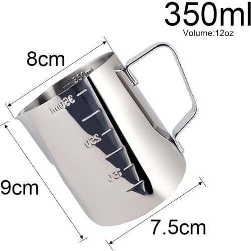 AREYOUCAN New 150/350ML Stainless Steel Espresso Coffee Milk Cup Mugs Thermo Frothing Pitcher for Barista Latte Coffee Art Craft