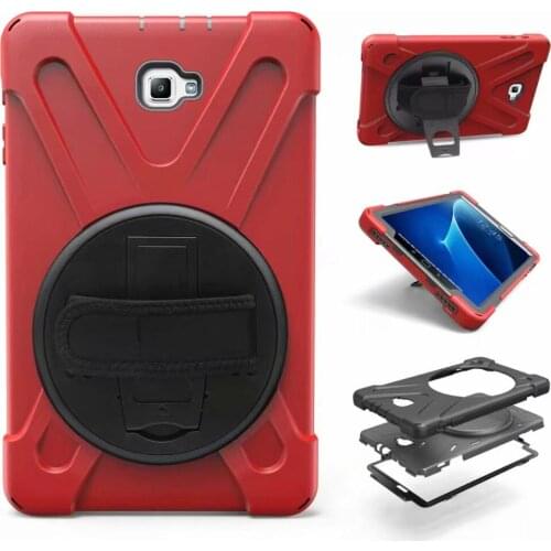 TODKAI Case For Samsung Galaxy Tab A A6 10.1 2016 T585 T580 SM-T585 T580N Kids Safe Shockproof Armor Soft Silicone+Hard Cover