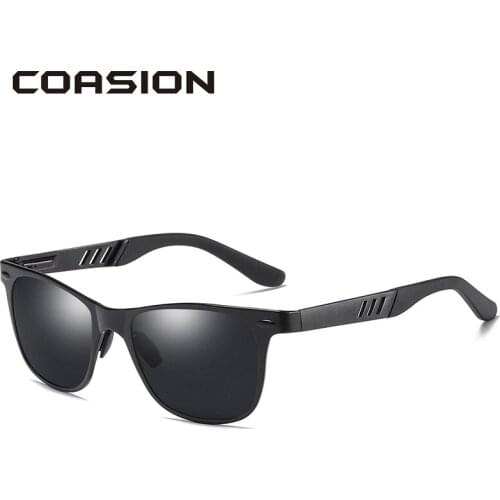 COASION Brand Design Aluminum Square Sunglasses Men Polarized Driving Sun Glasses Male Coating Mirror Lens gafas de sol CA1320