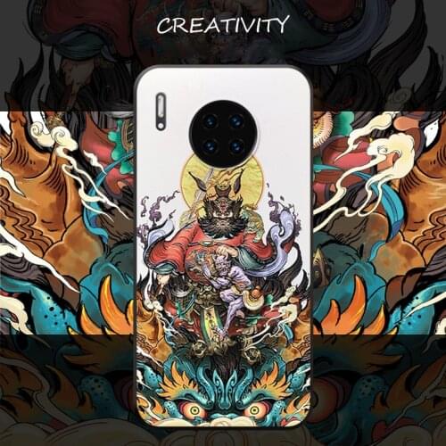 For Oneplus 9 Pro 9 9R 5G 8 8T 7T 7 Pro One Plus Case 3D Embossed Relief Zhong Kui Comics Soft Anti-knok Protect Cover Funda