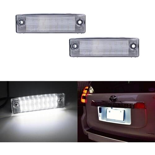 For Toyota Land Cruiser Prado TRJ150 GRJ15 GDJ15 For Lexus GX470 White Canbus SMD Led License Plate Lights