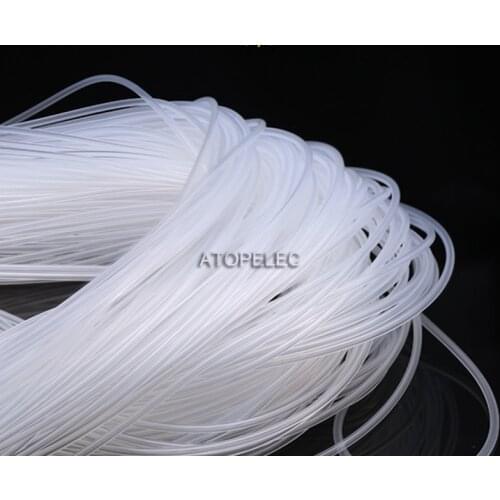 1*2 Flexible Soft Food Grade Silicone Hose Tube Pipe ID_1mm OD_2mm Transparent Clear 180Deg.C