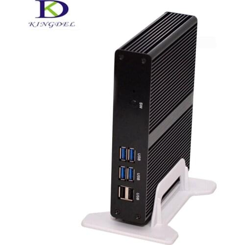 Kingdel Fanless Mini PC with Intel Celeron 2955U/3205U Dual Core HDMI WiFi USB 3.0 LAN Barebone PC Micro computer TV BOX