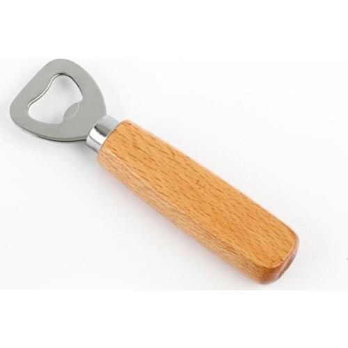 Kitchen Bottle Opener Wooden Handle Beer Openers Bar Tools Soda Beer Bottle Opener Tool LX2321
