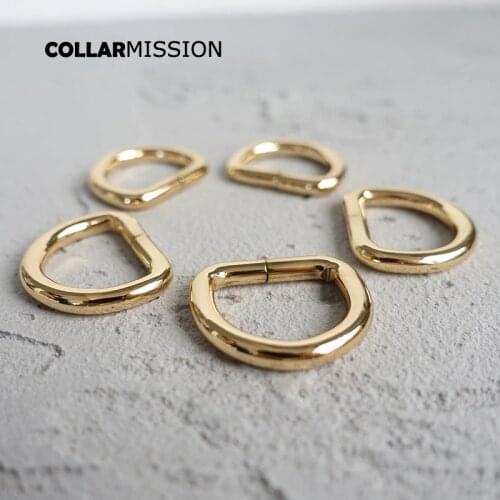 Metal D Rings for Pet puppy Collar 20mm Webbing Strap LeatherCraft bag Sewing Parts diy accessories D-shaped buckle DK20J