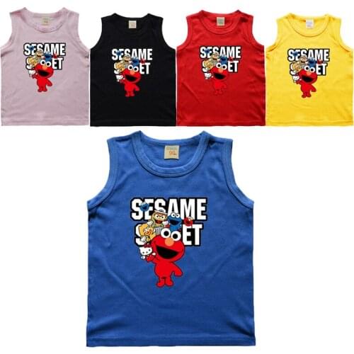 15 Colour Summer Fashion Unisex Cartoon Frog T-shirt Children Boys Sleeveless Tees Baby Kids Cotton Top for Girls Clothes