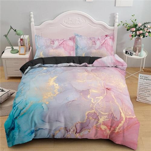 Marble Duvet Cover Pillowcase 3d Queen King Size Luxury Bedding Set Geometric Quilt Cover Single Double Queen Duvet Cover Sets
