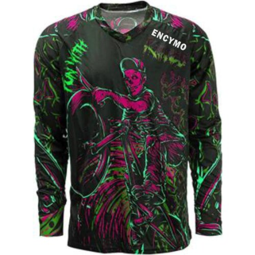 ENCYMO Mens cycling sweatshirt MTB T-shirt long-sleeved mountain bike motorcycle bicycle clothing UV protection