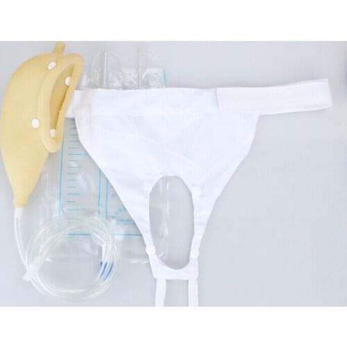 Free shipping male urine bag penile atophy type Bed breathable incontinence urine bag urine collector