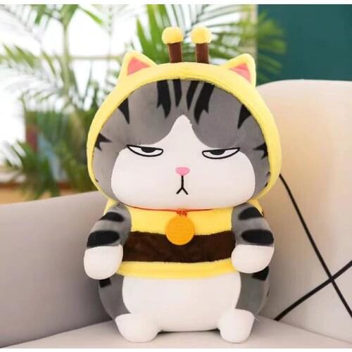 Stuffed Plush Cat Toys Pillow 30~50cm Kawaii Sleeping Pillow Cute Cat Sleeping Doll Plush Toy Children Birthday Present
