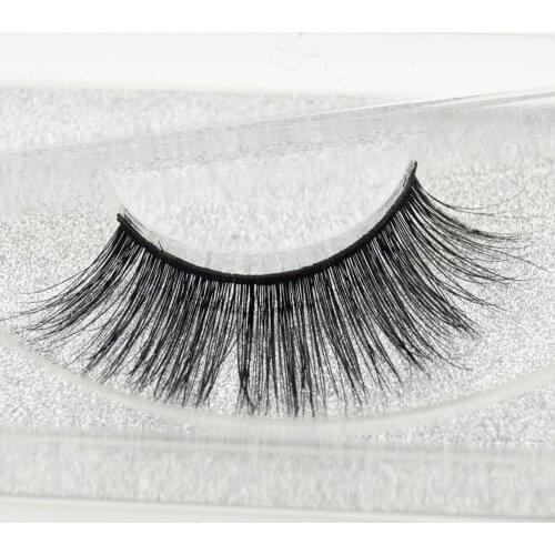 Visofree Mink lashes Handmde eyelashes Medium volume lashes Transparent band Natural curly lashes False eyelashes ciliosos D07