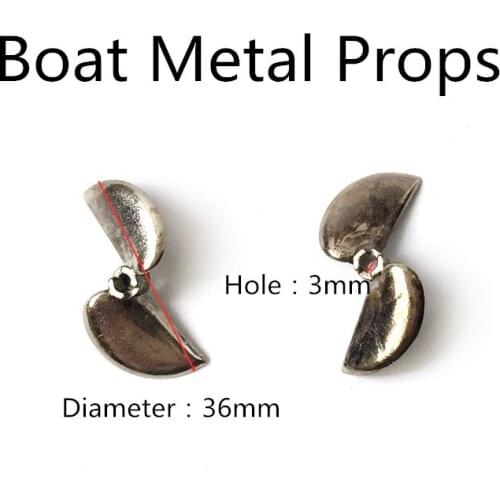 Upgrades Metal Props Blades Rotor 36mm Diameter 3mm Hole For R/C Racing Boat Spare Parts Ship Toys Accessories