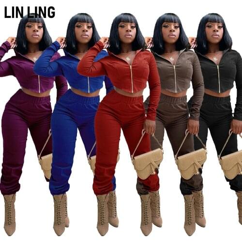 Hooded Zipper Navel Exposed Solid Color Sweater + Elastic Belly Tight Breathable Underpants Two Piece Outfits