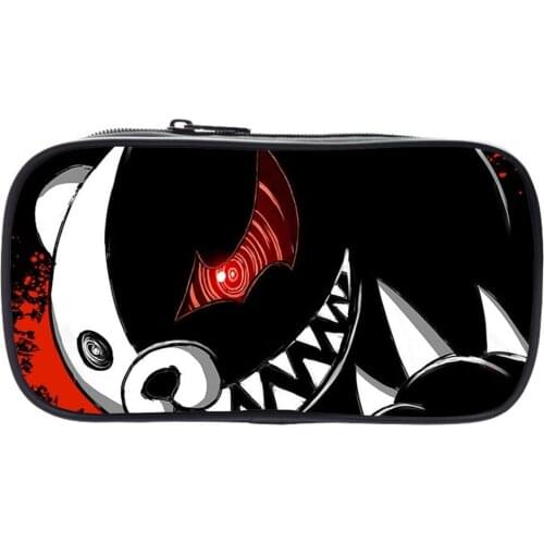 3D Print Cartoon Storage Anime Danganronpa Monokuma Pencil Case Women Cosmetic Bag Zipper Make Up Box School Supplies Stationery