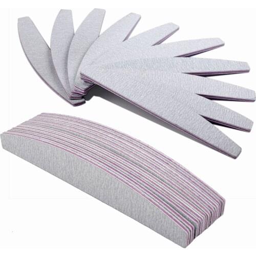 10pcs Zebra Nail Files 100 180 Grit for Poly Nail Extension Gel and Acrylic Nails Emery Boards Doubled Sides Washable