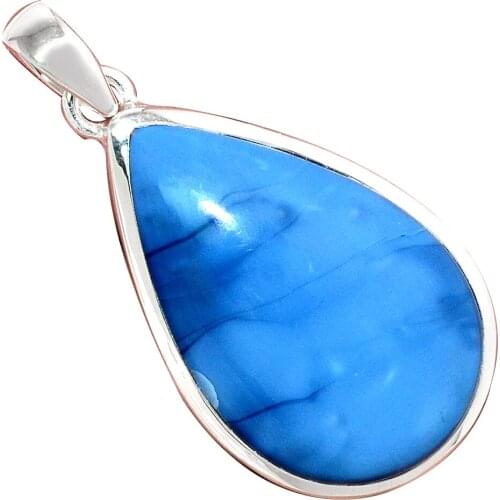 Genuine OWYHEE OPAL Pendant 925 Sterling Silver, Hand Made Women Fine Jewelry Gift
