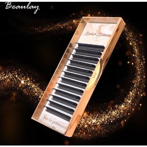 100% Handmade Russian Volume Eyelashes Extensions Beauty Natural Korea Silk Mink Individual Eye Lash Soft Eyelash 12Lines/Tray