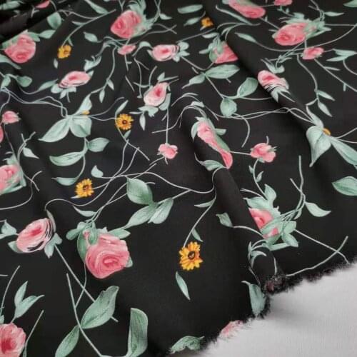 Rose Fabric Dress Chiffon Stretchy Fashion Shirts cloth Classic Material