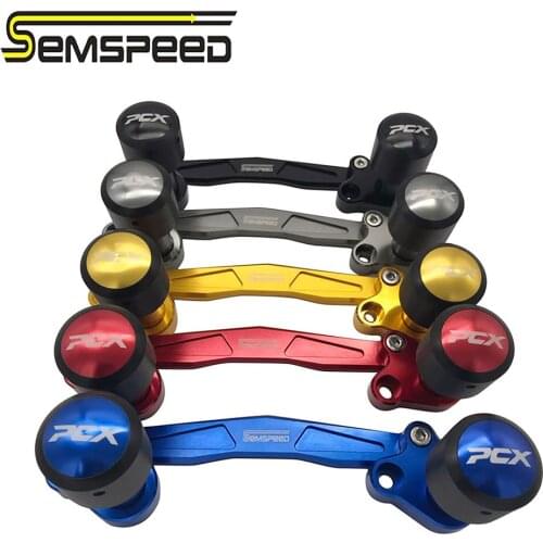 SEMSPEED logo PCX 150 125 Exhaust Crash Sliders For Honda 2015-2020 Motorcycle Muffler Falling Slider Protector PCX150 PCX125
