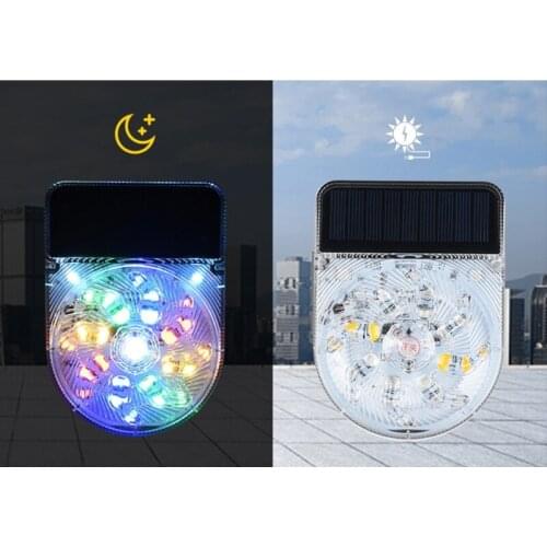 Led Strobe Solar Warning Light Flashing Car Truck Emergency Flash Light Anti-Tail Seven Colors Light Waterproof Taillight