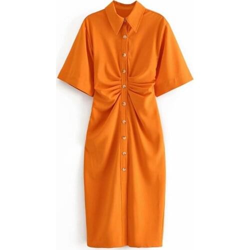 TUOLUNIU Fashionable Shirt Dresses