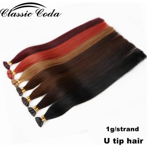 Classic Coda 150g 22” 20" 100% Real Remy European Nail Hair Extension Prebonded Keratin U Tip Natural Hair 1g/strand