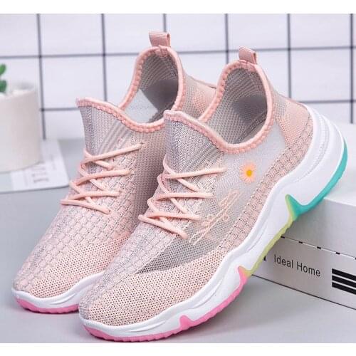 Woman Casual Shoes On Platform Sunflower Rainbow Luxury Sneakers Femme Basket Buffalo Shoes Colored Designer Female Sneakers