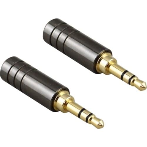 10pcs/lot Golden Plated 3.5mm Stereo Headset Plug 3 Pole 3.5 Audio Plug Connector