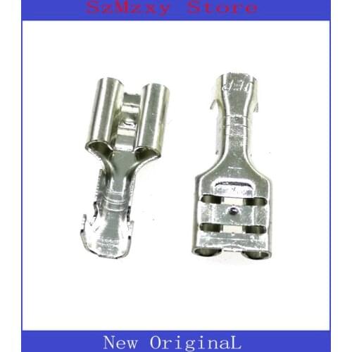 100PCS 6.3 6.3MM Crimp Terminal Connector Female Cold press terminal