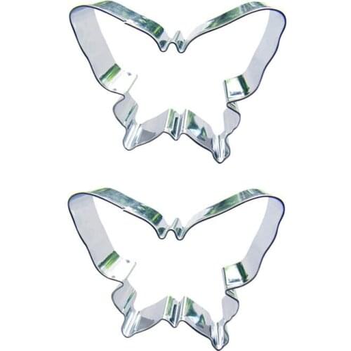 Butterfly shape 2 piece biscuit cutting molds, baking tools, cake decorating soft candy tools
