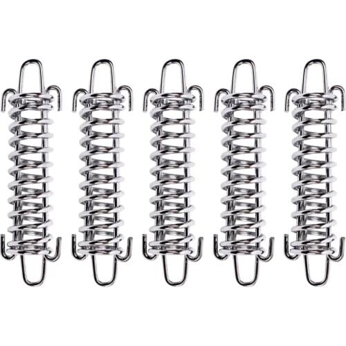 5pcs Tent Wind Spring Wind Rope Buckle Outdoor Camping High Strength Steel Rope Buckle Tent Fixed Buckle Spring Hook Buckle