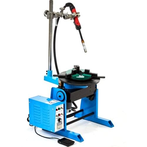 50KG Welding Turntable Welding Positioner HD-50 With WP200 Lathe Chuck And Torch Holder