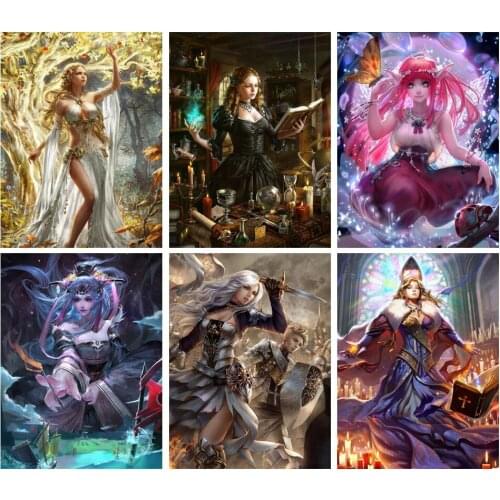 5D DIY Diamond Painting Anime Beauty Angel Character Lady Full Drill Embroidery Cross Stitch Mosaic Home Decor Christmas Gift