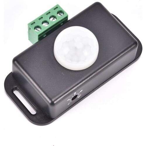 DC 12V 24V 6A Automatic Adjustable PIR Motion Sensor Switch IR Infrared Detector Light Switch Module for LED Strip Light Lamp