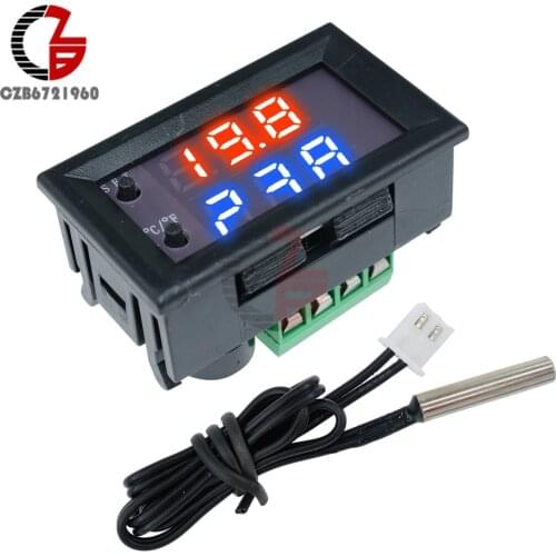 DC 12V LED Digital Thermostat Celsius Fahrenheit Dual Mode Display Temperature Controller W1209 WK Waterproof NTC Sensor Probe