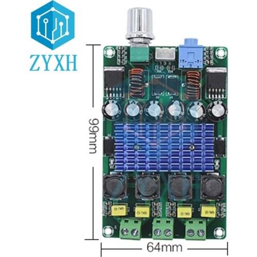 XH-M643 TDA3116D2 Digital Amplifier Board 50W*2 Stereo Audio AMP Volume Control Automatic Boost High Fidelity For Speaker