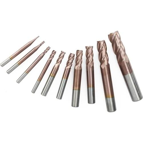 1pc 4 flutes tungsten carbide end mill ticn coated cnc milling cutter cnc router bit engraving