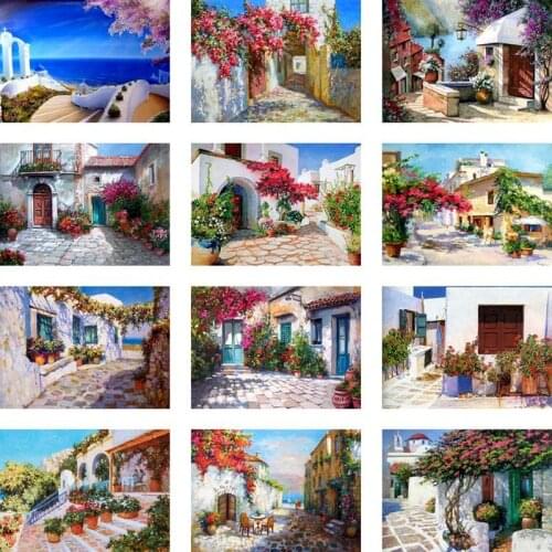 GATYZTORY pictures by numbers 40*50 Seaside Picture Painting by numbers Landscape Canvas painting for home decor