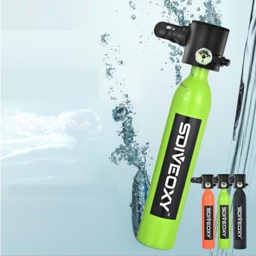 Diving Oxygen Cylinder Silicone Respirator Suit Underwater Scuba Snorkeling 0.5L Mini Portable Emergency Equipment