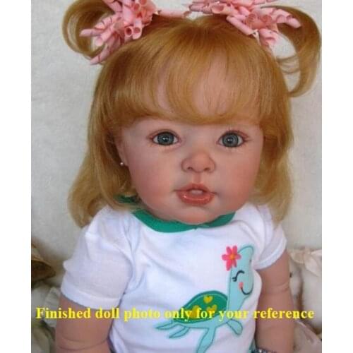 NPK new reborn toddler doll kit DIY blank doll kit soft silicone vinyl 29inches popular LDC kit unpainted doll parts