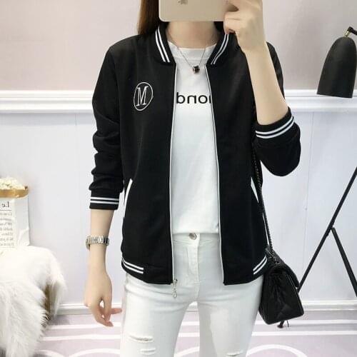 Jacket Women spring and autumn 2020 spring clothes new Korean baseball uniform loose and fat mm plus size womens 200kg