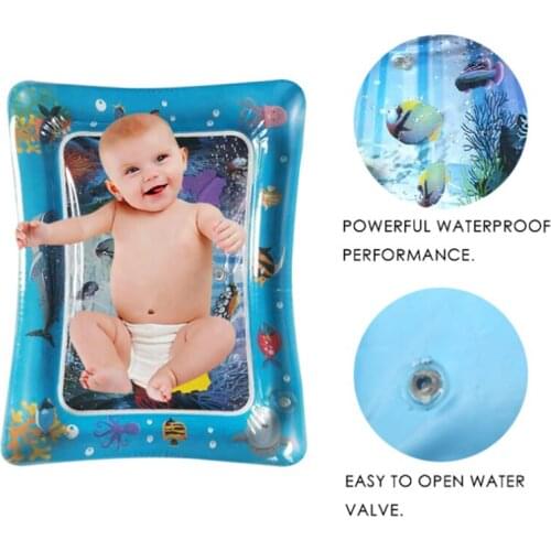 Hot Sales Baby Kids Water Play Mat Inflatable PVC Infant Tummy Time Playmat Toddler for Baby Fun Activity Play Center Dropship