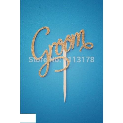 GROOM Party Treat Picks / Cupcake Toppers wedding bridal shower birthday party favors